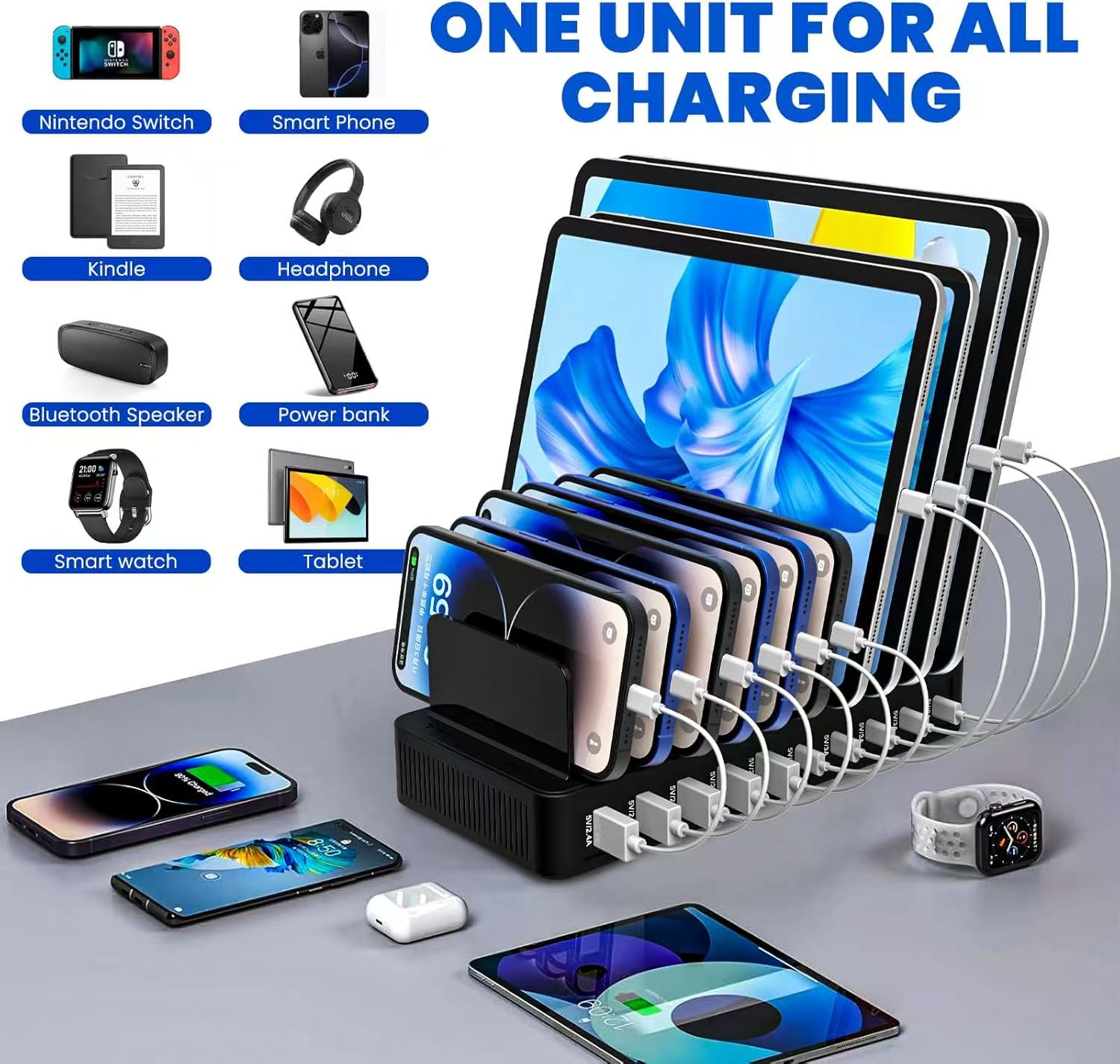 Home Office Vivo - 100W Power Hub Charger Stand: 5