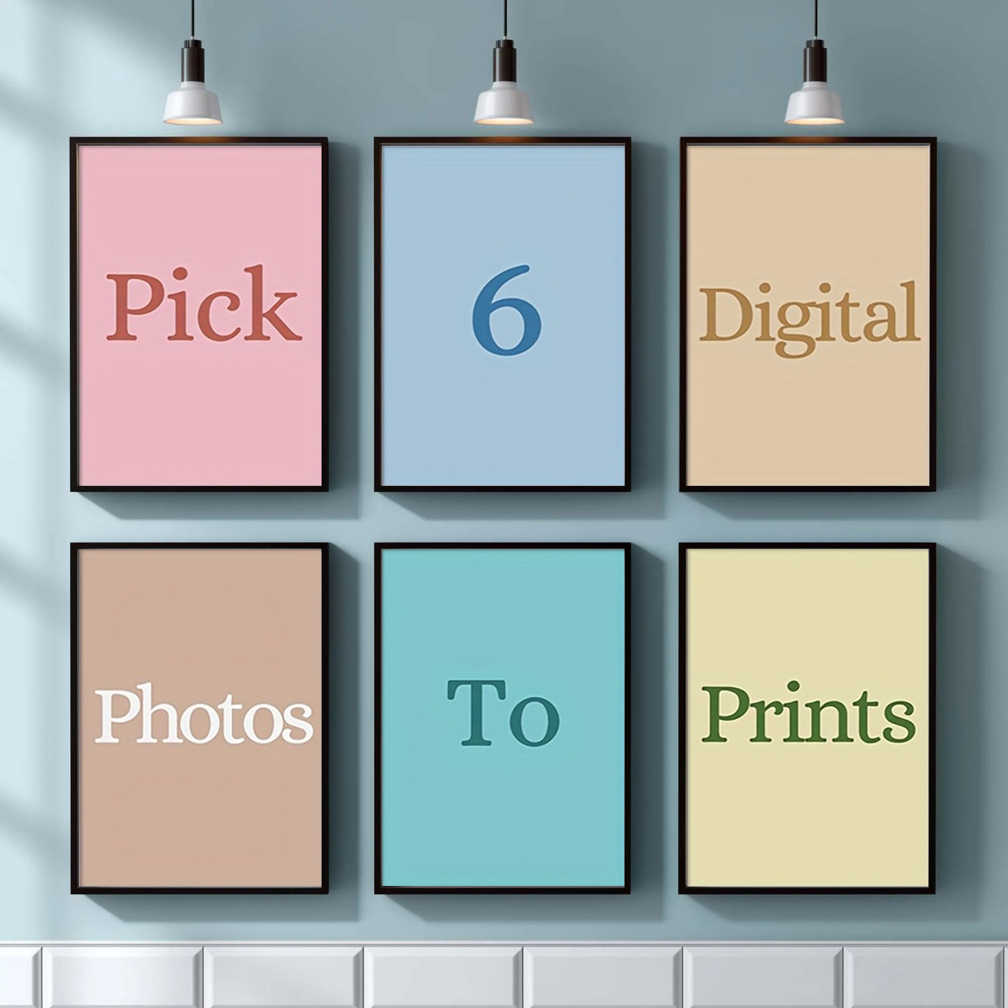 Home Office Photos - 4/5/6pcs Custom Canvas Printing Personalized Photo