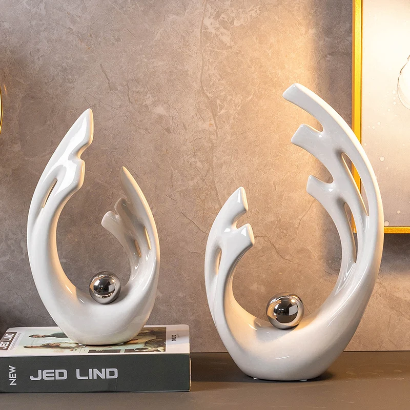Home Office Architecture - Simplicity White Ceramic Shaped Hollow Decorative