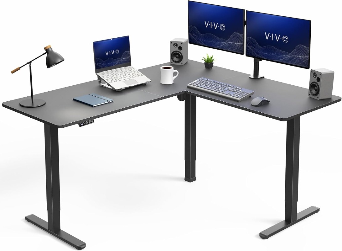 Home Office Vivo - VIVO Corner Standing Desk Reversible L-Shaped