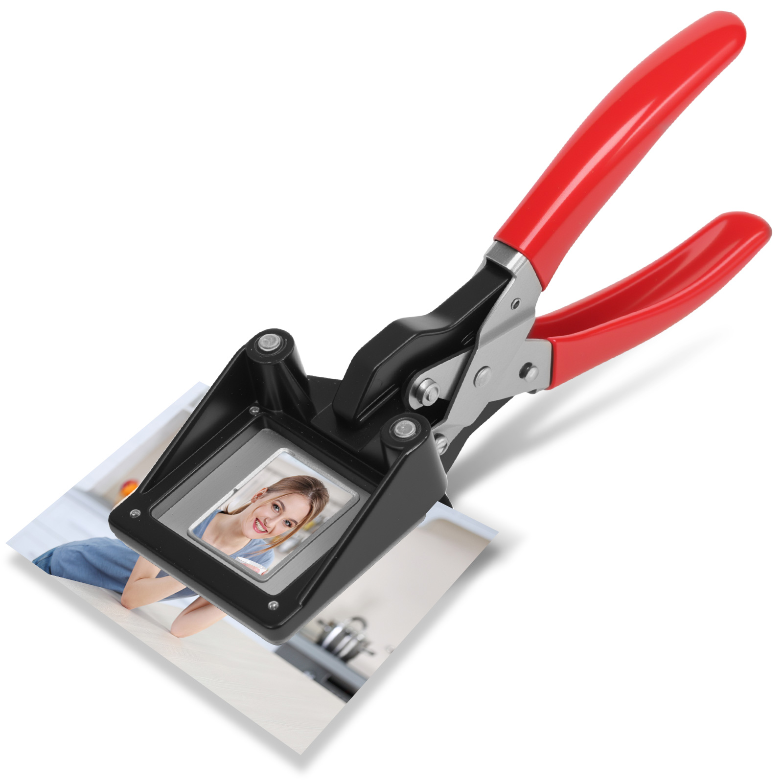 Home Office Passport - Handheld Passport Photo Cutter 3x4cm/2.5x3.2cm Metal