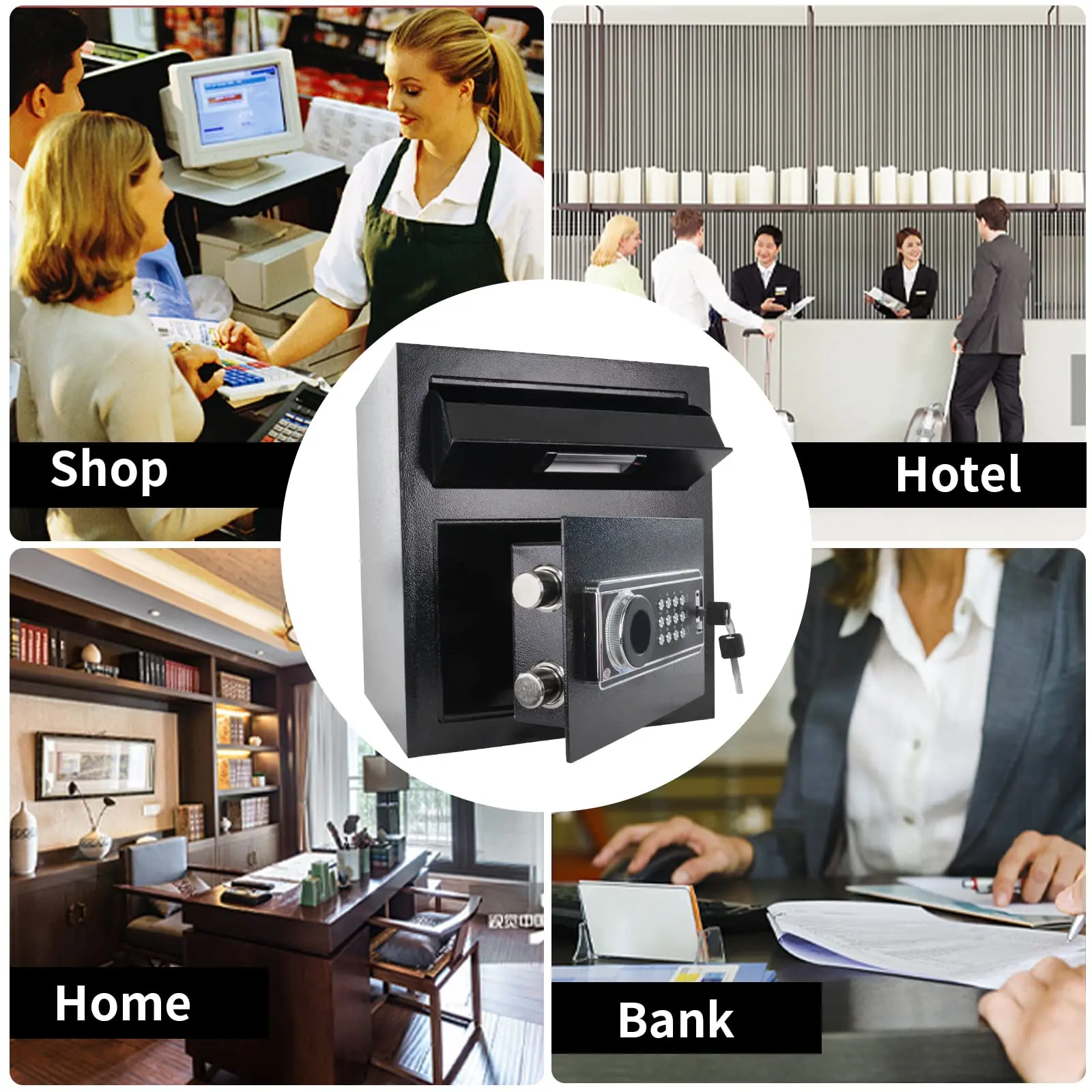 Home Office Passport - -Security Safe Box with Digital Keypad