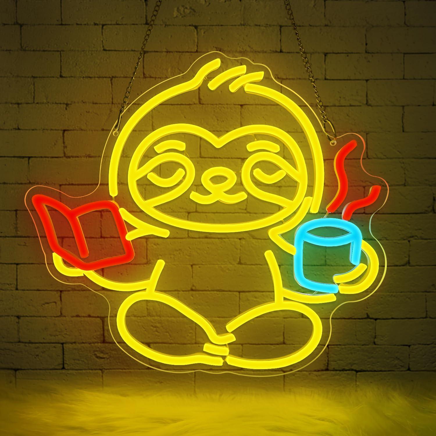Home Office Room - Sloth Neon Sign USB Dimmable LED
