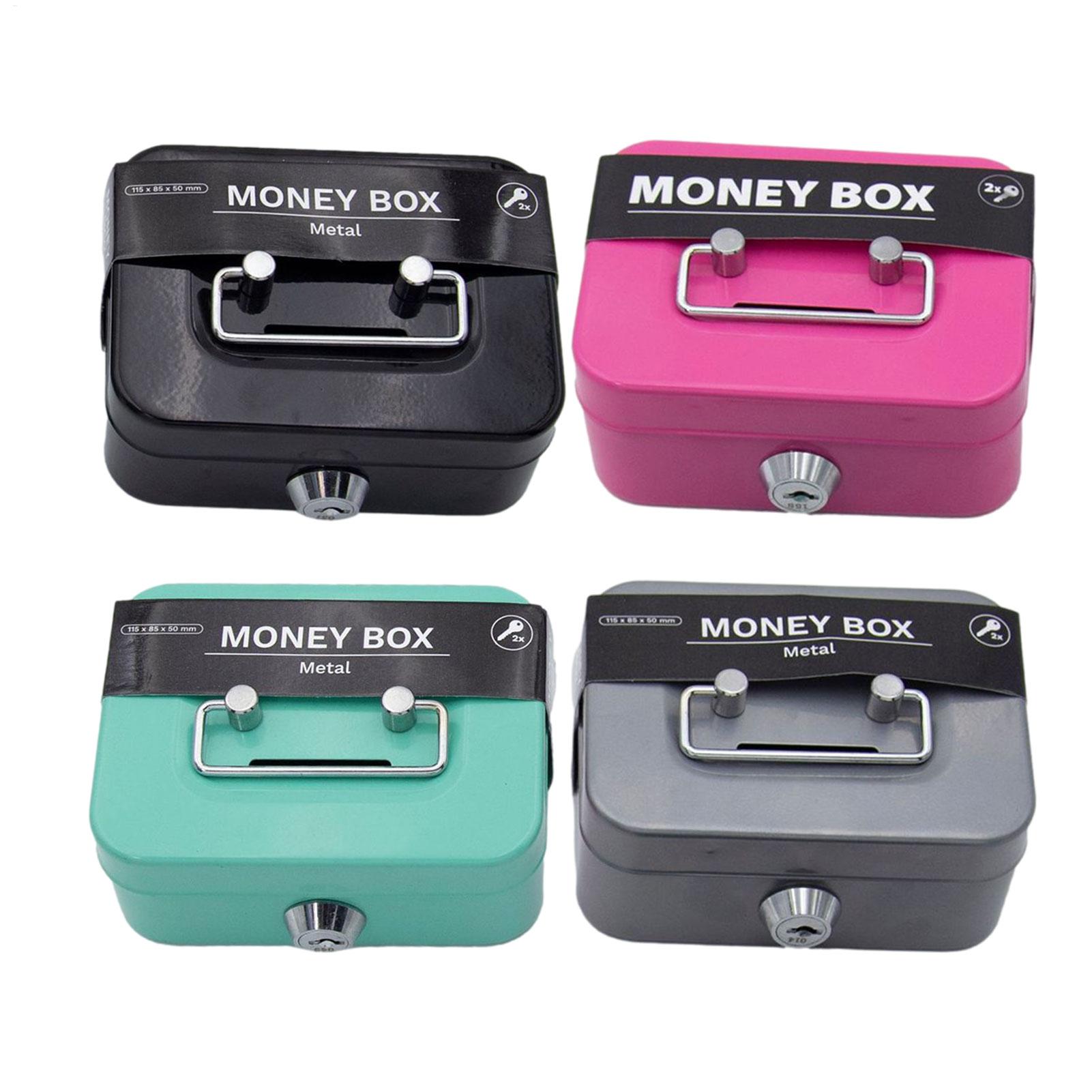 Home Office Passport - Mini Metal Safe Lock Box Portable