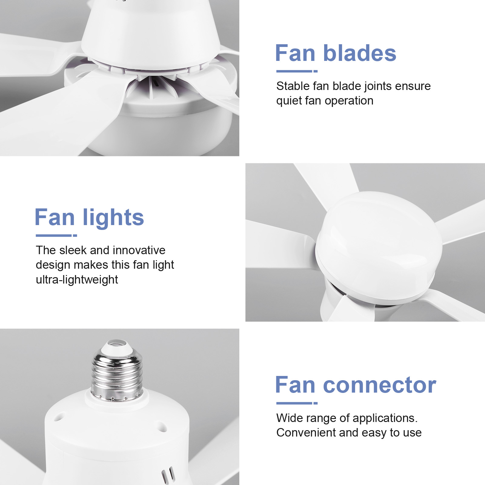 2-in-1 Socket Ceiling Fans Lig - Home Office Room 评论和价格