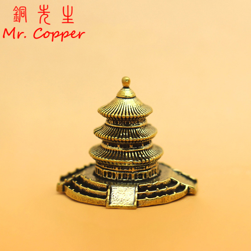 Brass Temple Architecture Figu - Home Office Architecture 评论和价格