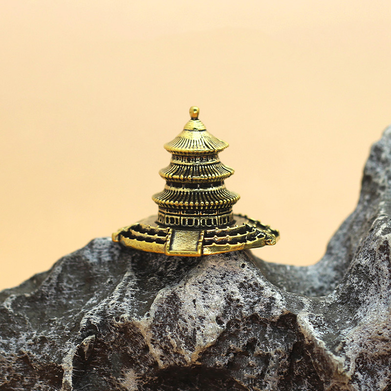 Brass Temple Architecture Figu - Home Office Architecture 评论和价格