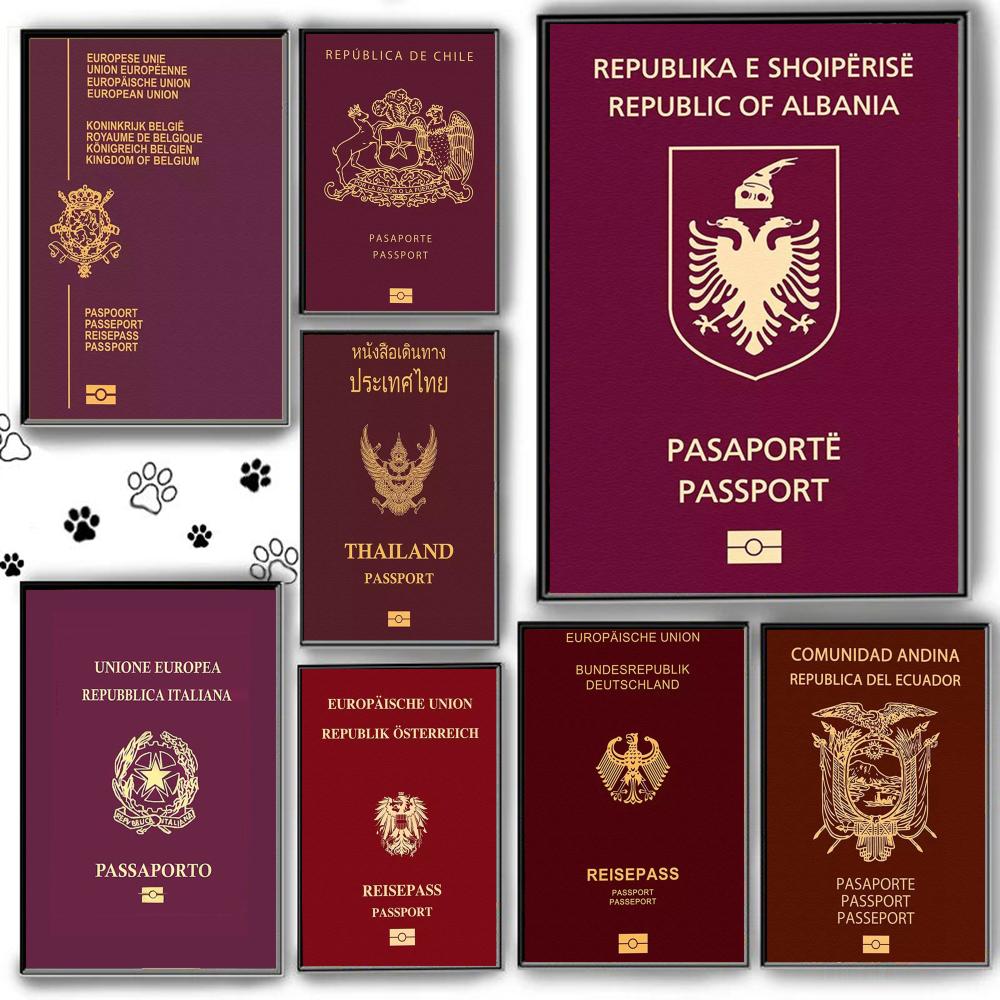 Red-background Passports Poste - Home Office Passport 评论和价格