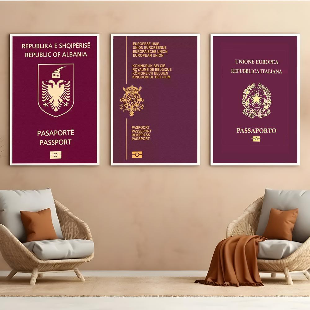 Red-background Passports Poste - Home Office Passport 评论和价格
