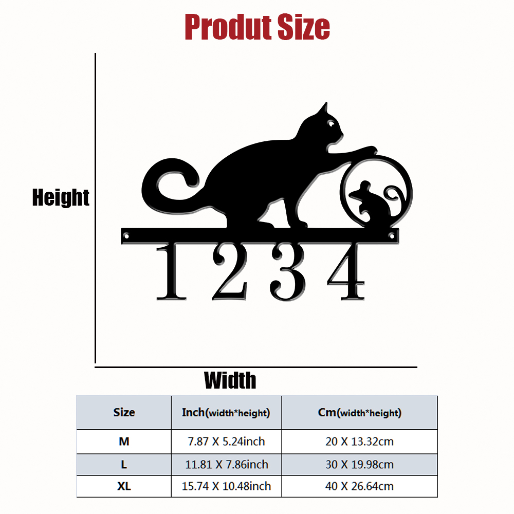 1Pc Custom cat Metal Door Stre - Home Office Room 评论和价格