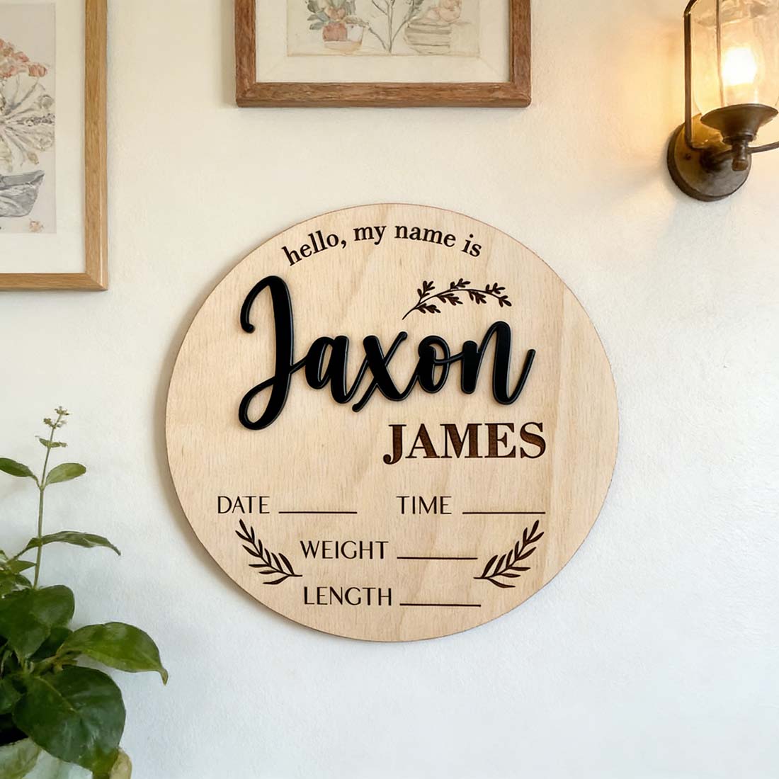 1Pc Custom Baby Announcement S - Home Office Room 评论和价格