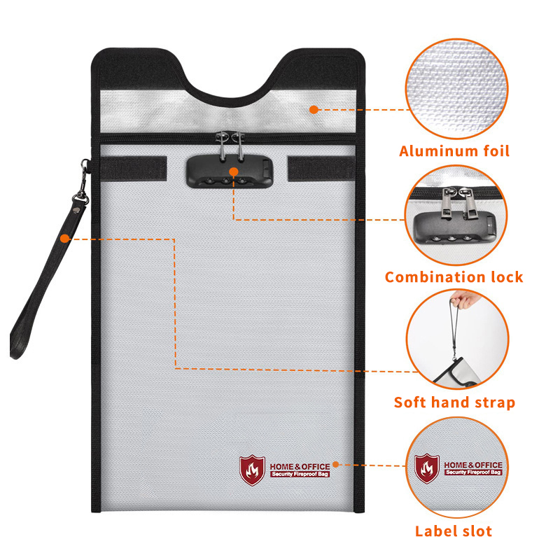 A4 Fireproof File Bag Waterpro - Home Office Passport 评论和价格