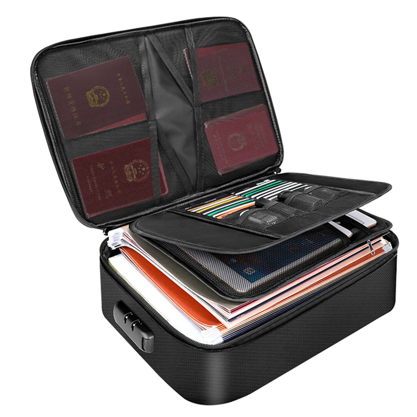 Fireproof Document Bag with Zi - Home Office Passport 评论和价格