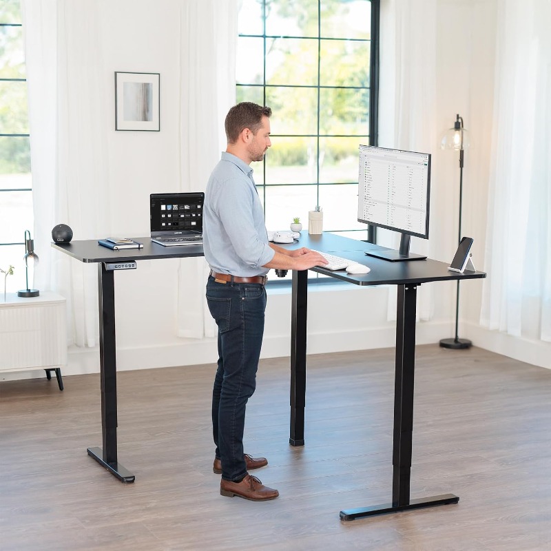 VIVO Corner Standing Desk Reve - Home Office Vivo 评论和价格