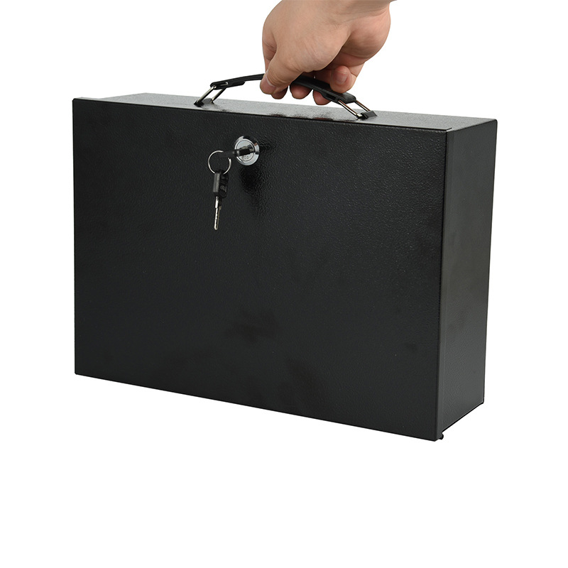 Locked iron box Cash box Docum - Home Office Passport 评论和价格