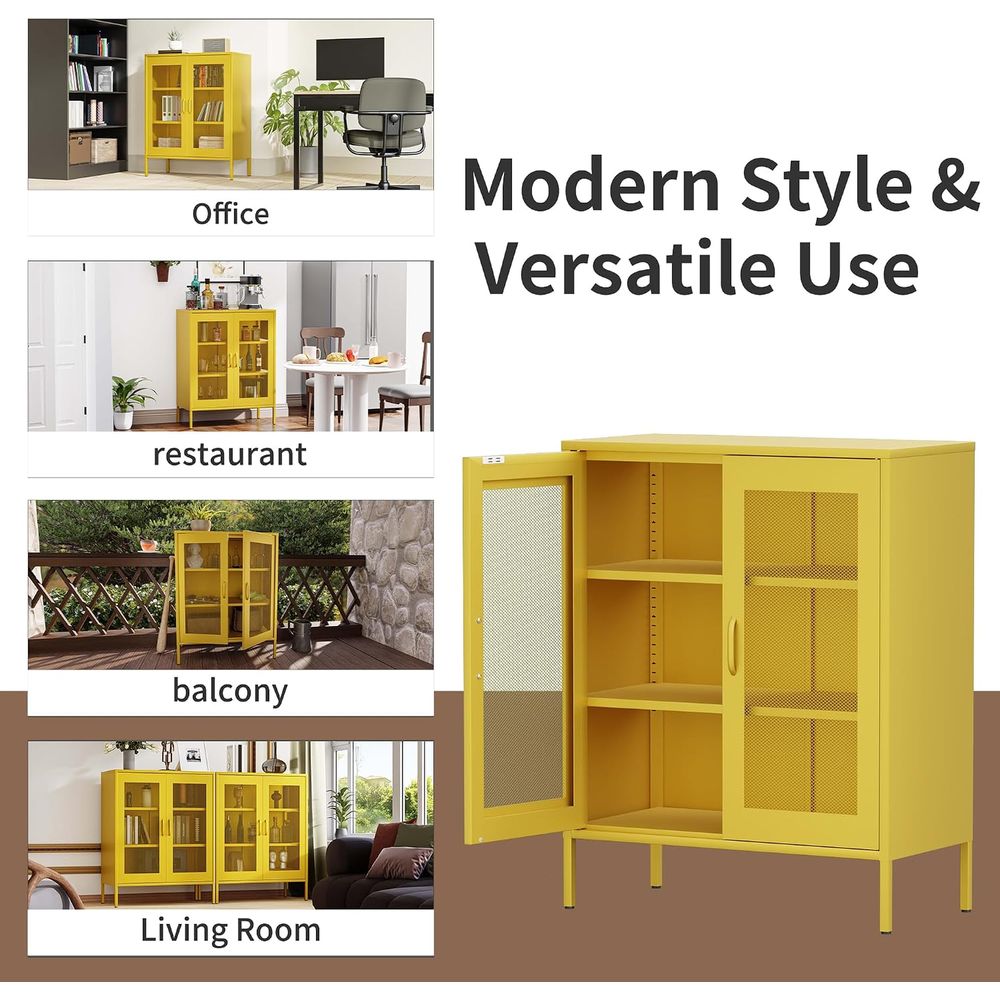 Mesh Metal Storage Cabinet wit - Free Home Office 评论和价格
