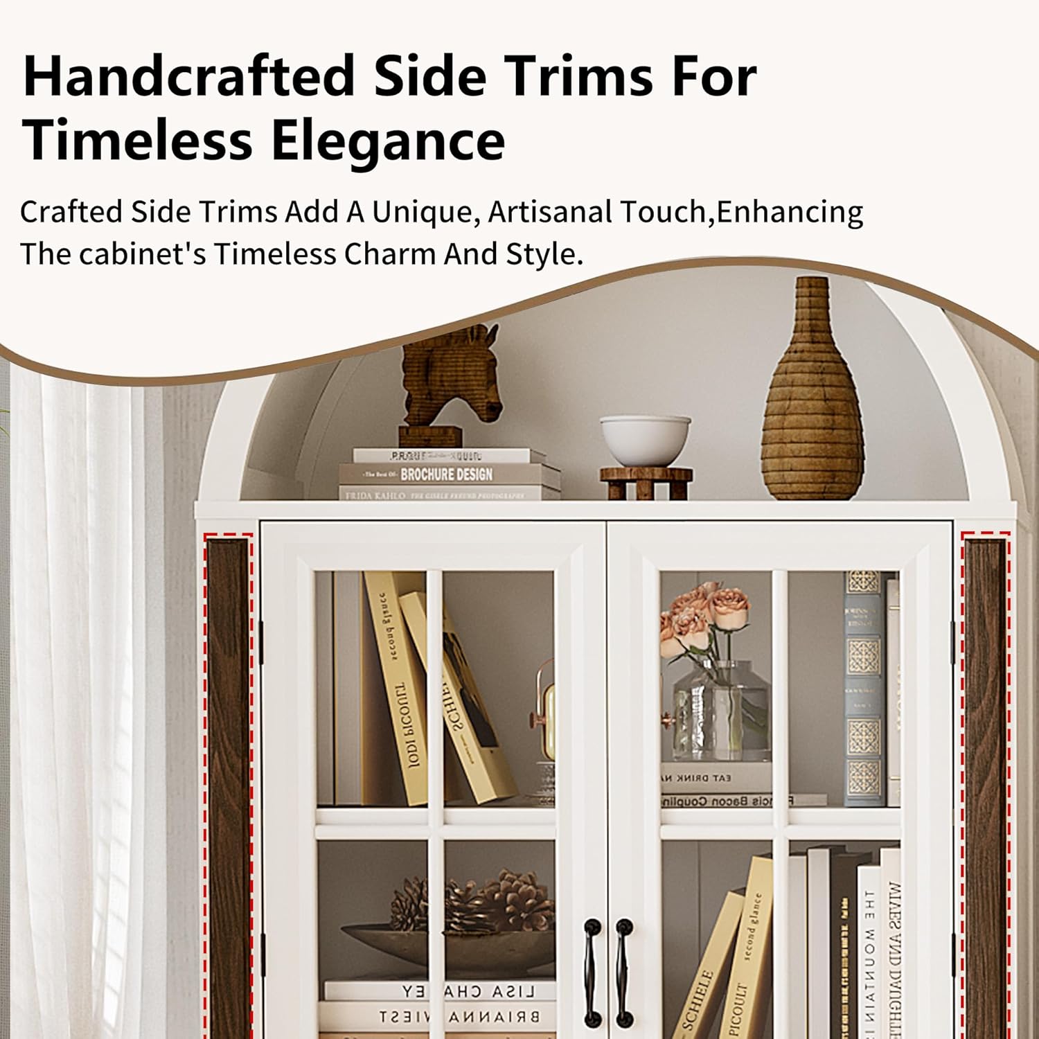 71” Handcrafted Arched Bookcas - Free Home Office 评论和价格