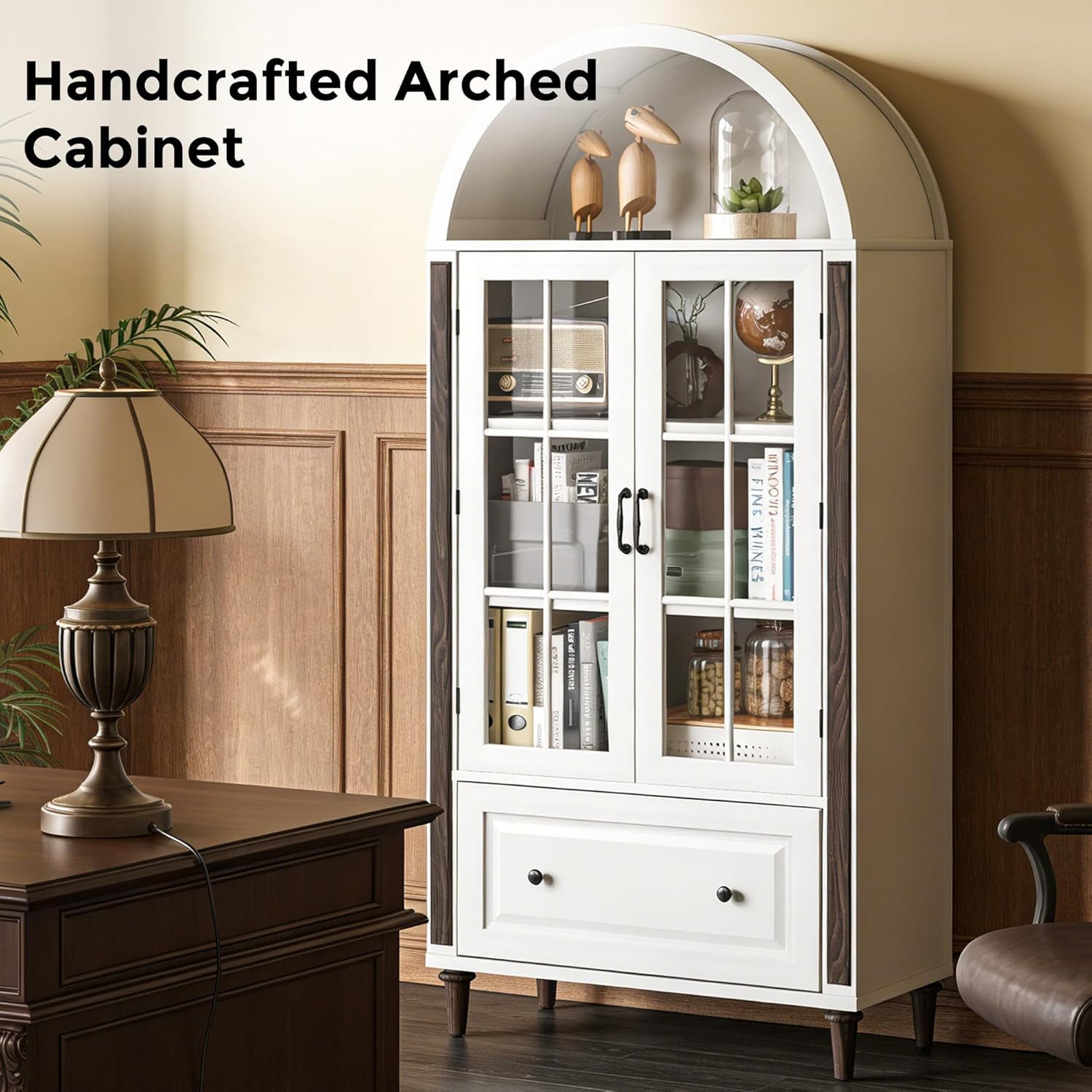 71” Handcrafted Arched Bookcas - Free Home Office 评论和价格