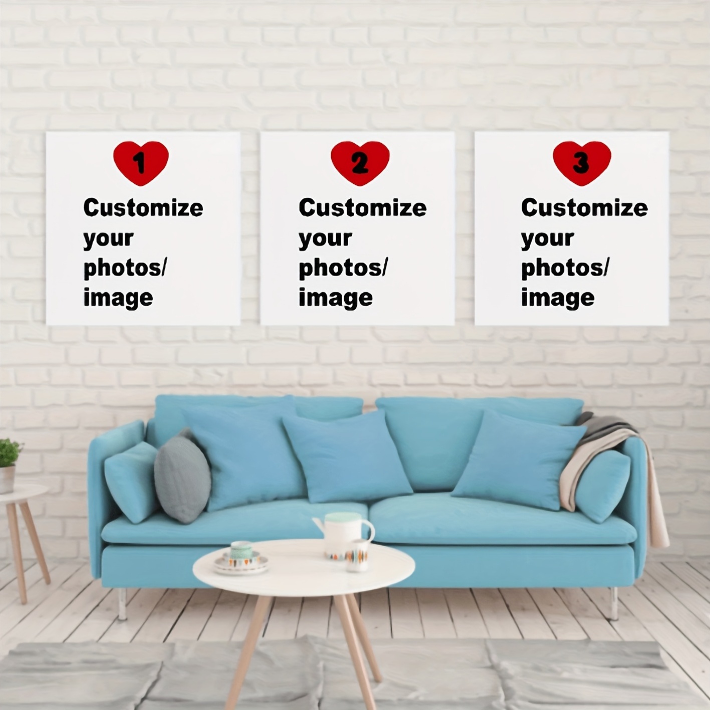 3pcs/set Custom Square Canvas  - Home Office Photos 评论和价格