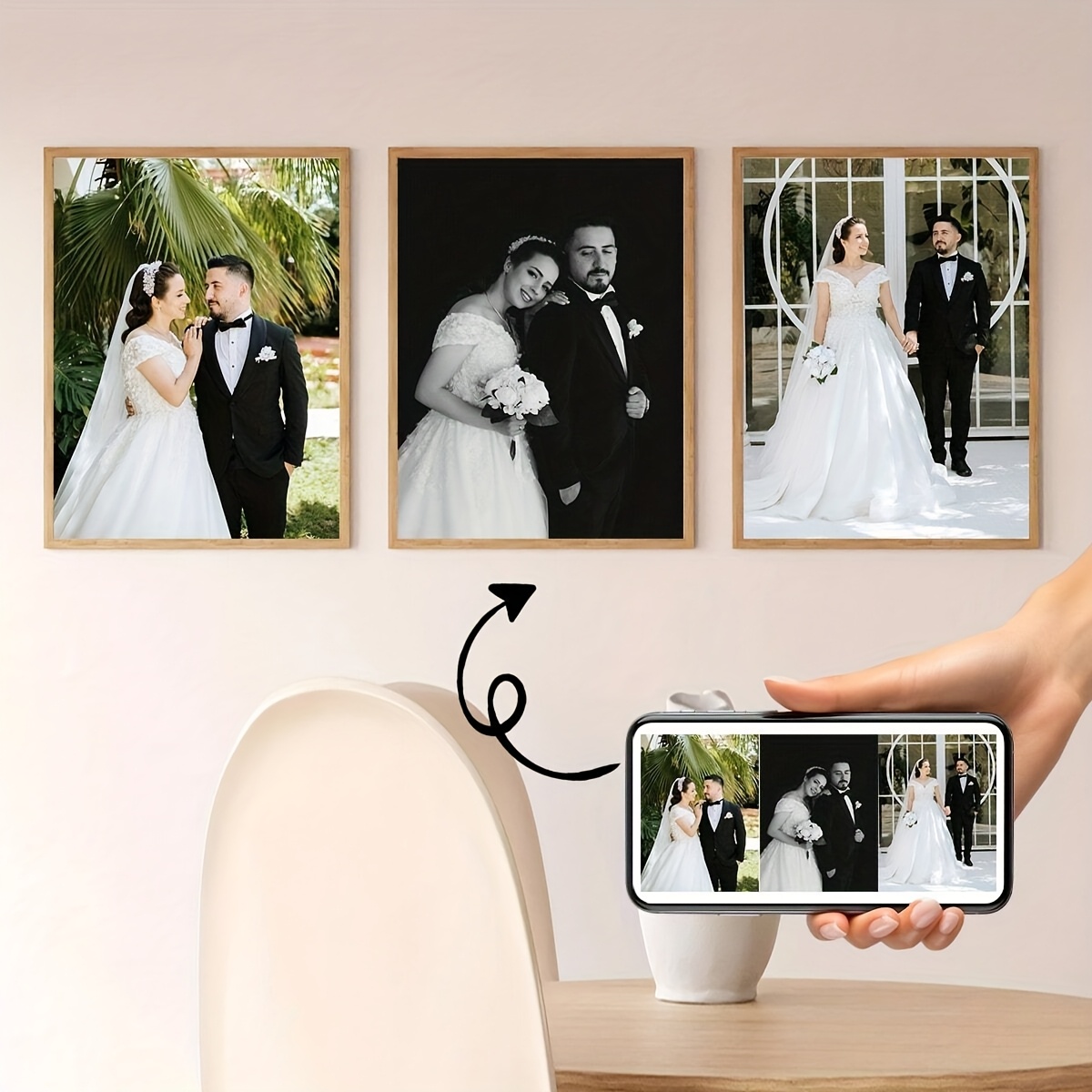 3pcs/set Custom Square Canvas  - Home Office Photos 评论和价格